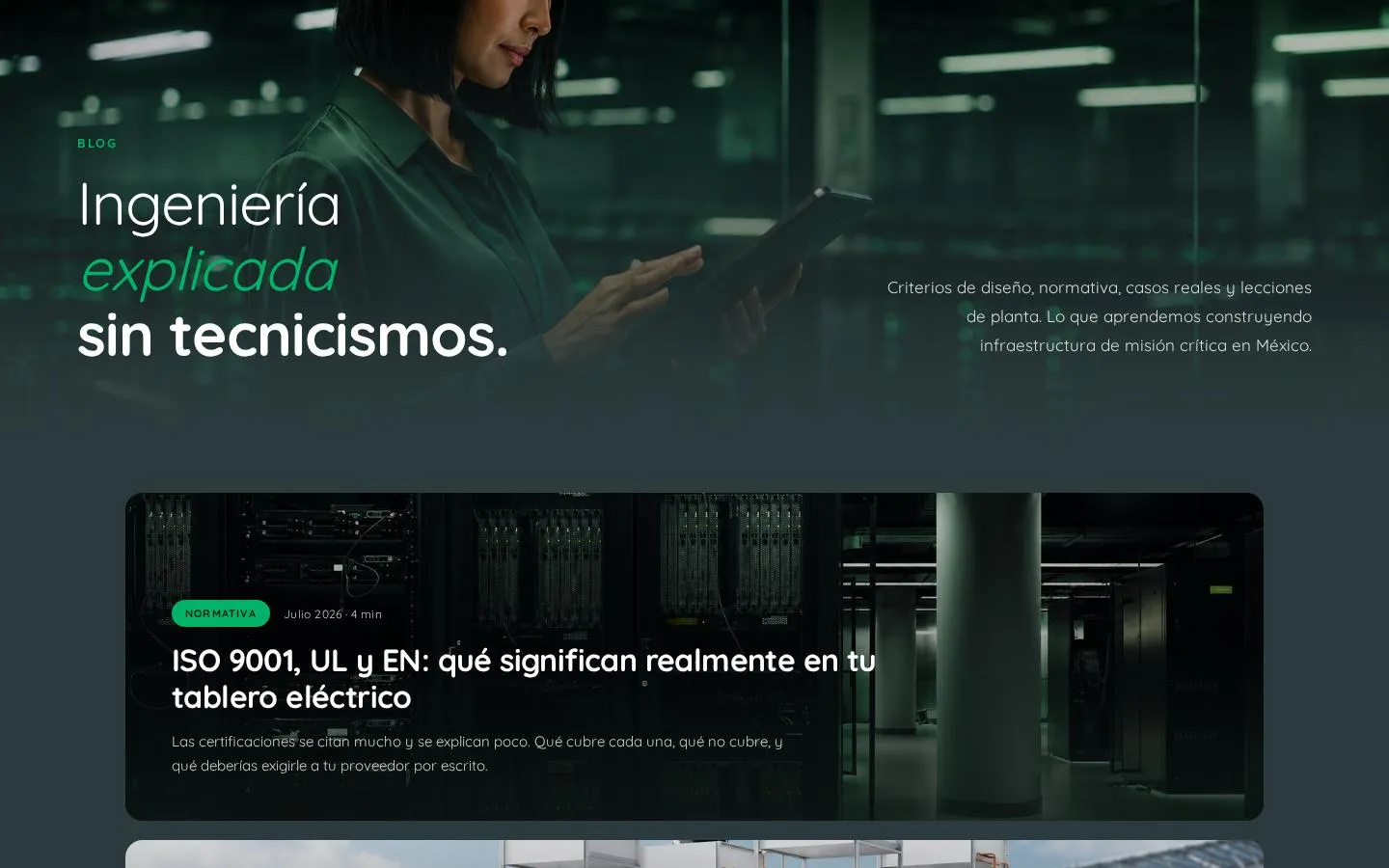 Portada del blog técnico de PS Technologies